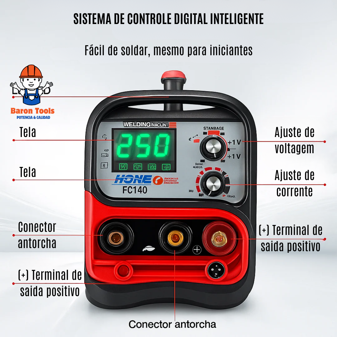 Máquina de solda LINCOLN 250 Amp 3 em 1 MIG MMA TIG -BLACK FRIDAY 🔥